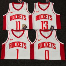 23赛季火箭队主场11号 姚明13号哈登1号麦迪0号维斯布鲁克nba球衣