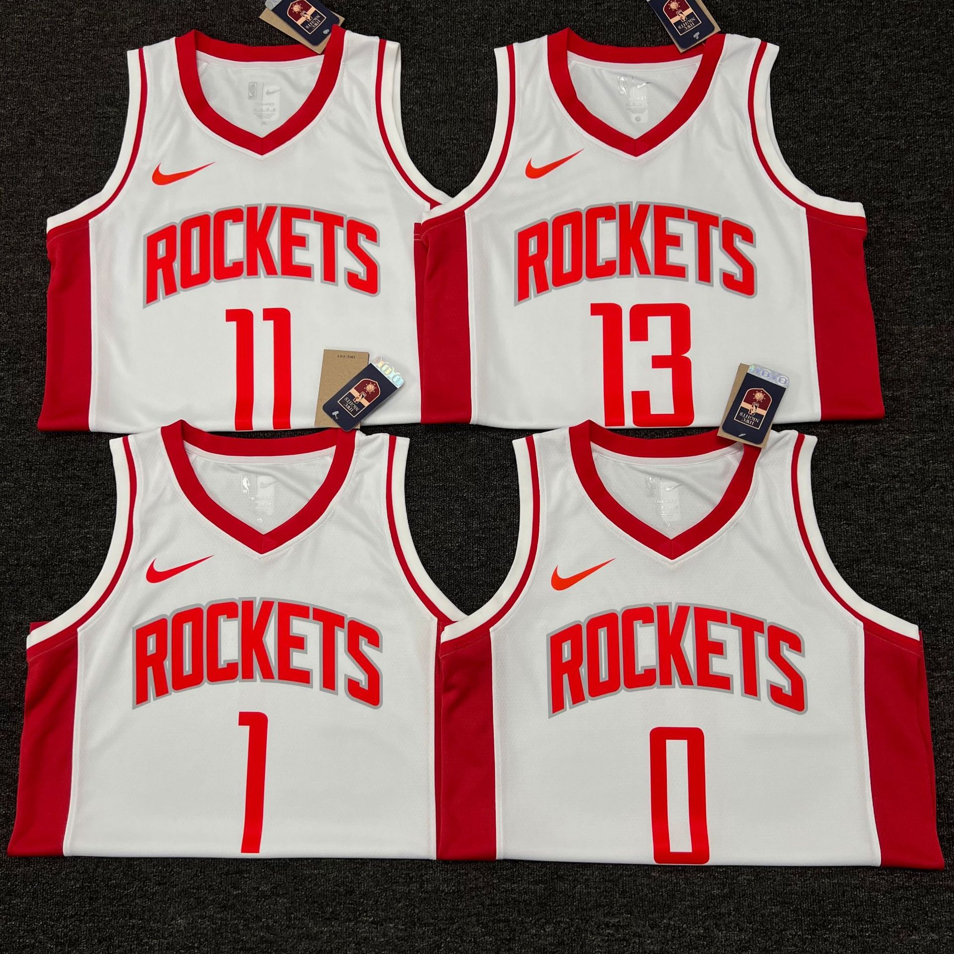 23赛季火箭队主场11号 姚明13号哈登1号麦迪0号维斯布鲁克nba球衣