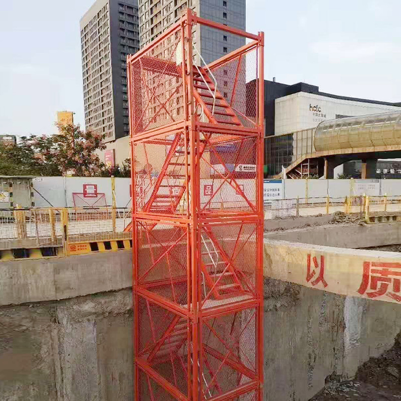 安全爬梯 箱式安全梯笼 马道 厂家直销 基坑安全梯笼 安全笼梯