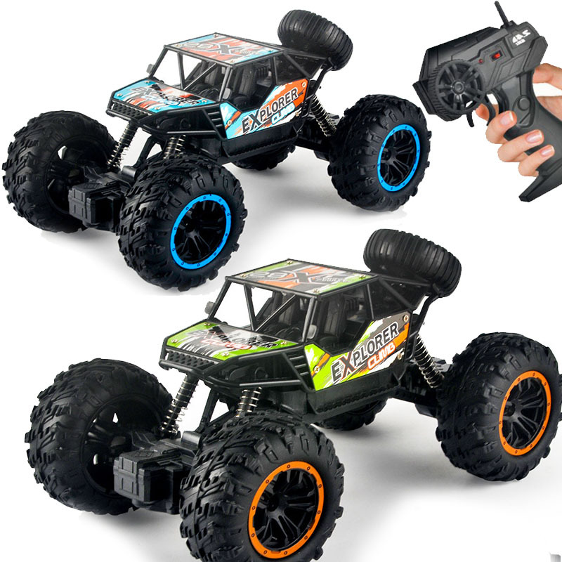 Children's Oversized Remote Control off-Road Vehicle Toy Car Charger Electric High-Speed Four-Wheel Drive Rock Crawler Boys Children's Racing Car