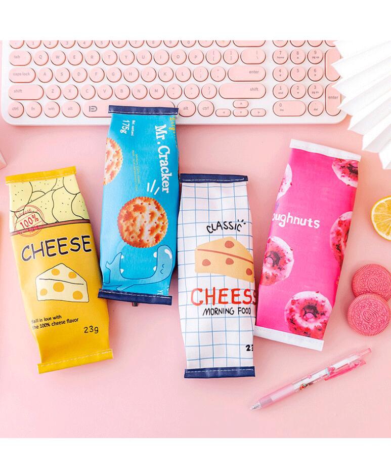 卡通零食笔袋学生文具笔盒爆米花薯条收纳袋铅笔盒学生文具袋礼品