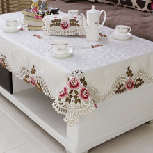 欧式茶几桌布客厅餐桌布长方形布艺蕾丝桌布简约现代桌布