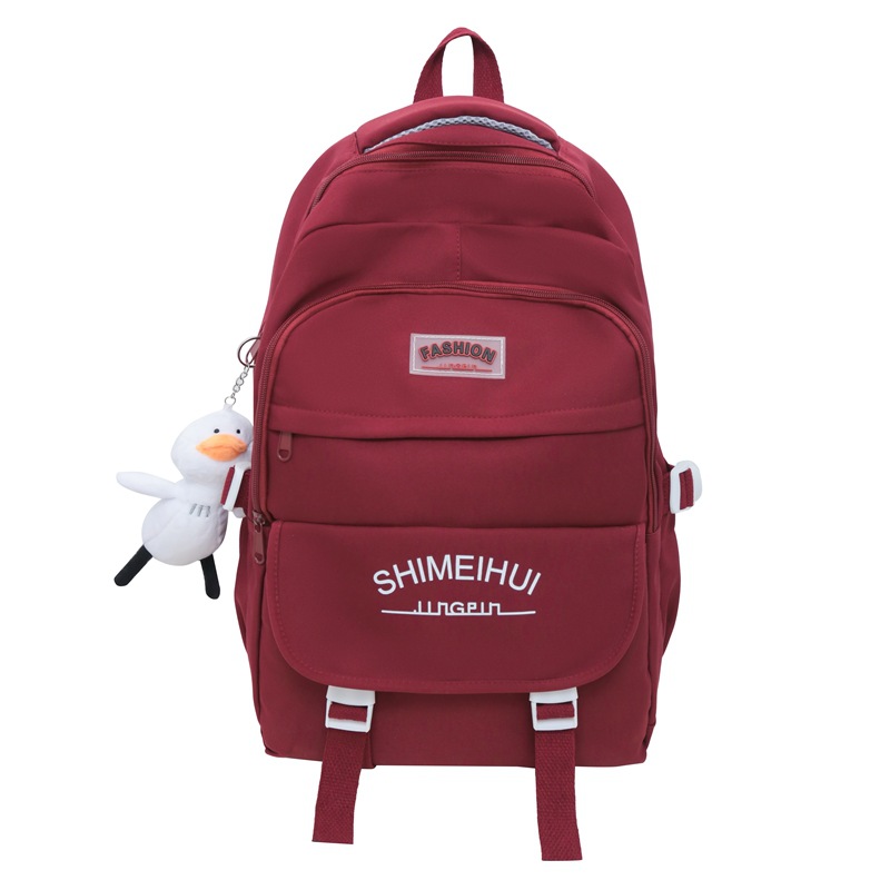 2023 New Student Backpack Korean Fashion Letters Couple Backpack Large Capacity Computer Backpack Factory Wholesale