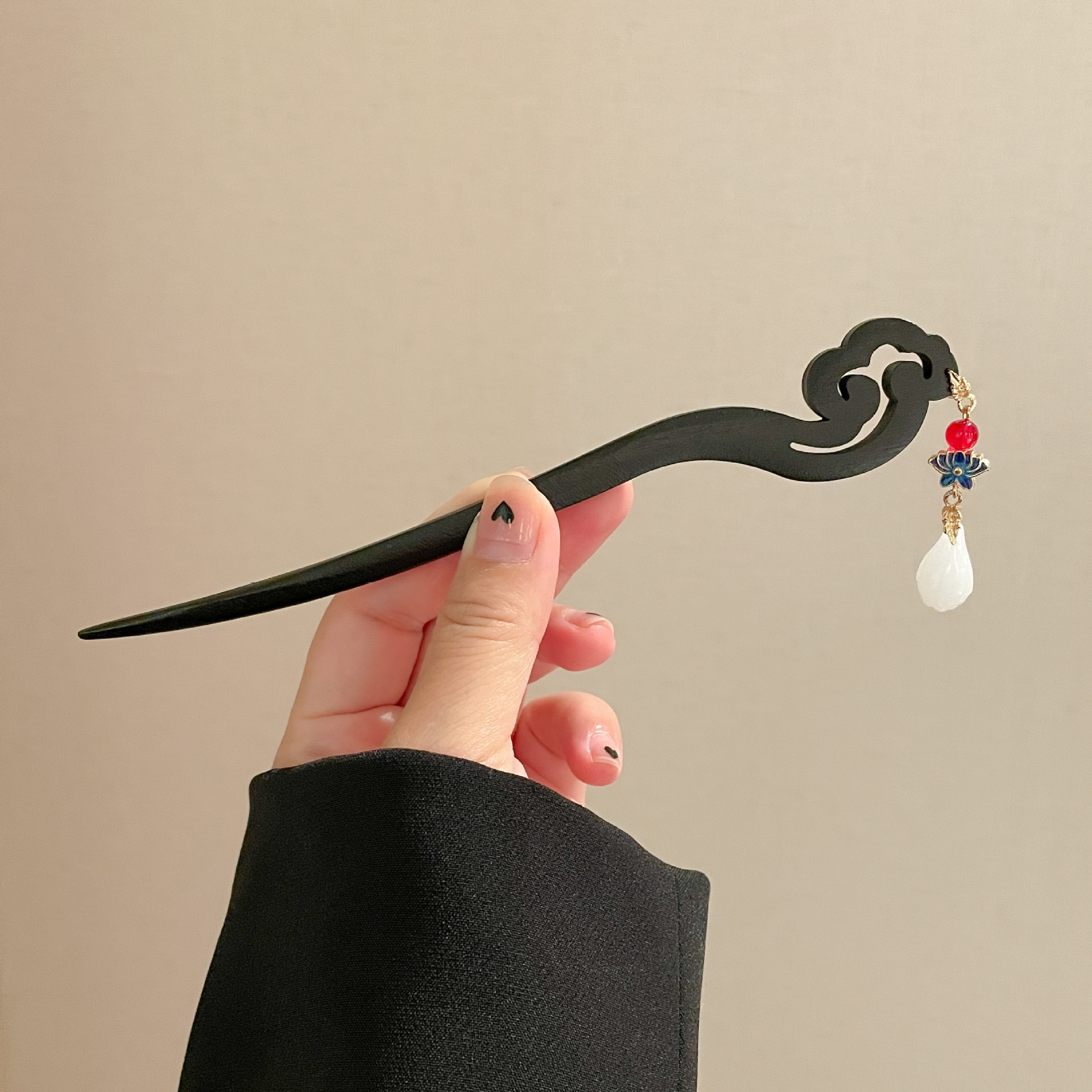 New Chinese Style Wooden Hairpin for Women Antique Hair Clasp Simple Modern Wooden Hair Clasp Cheongsam Hanfu Updo Hair Clasp Hair Accessories Headdress