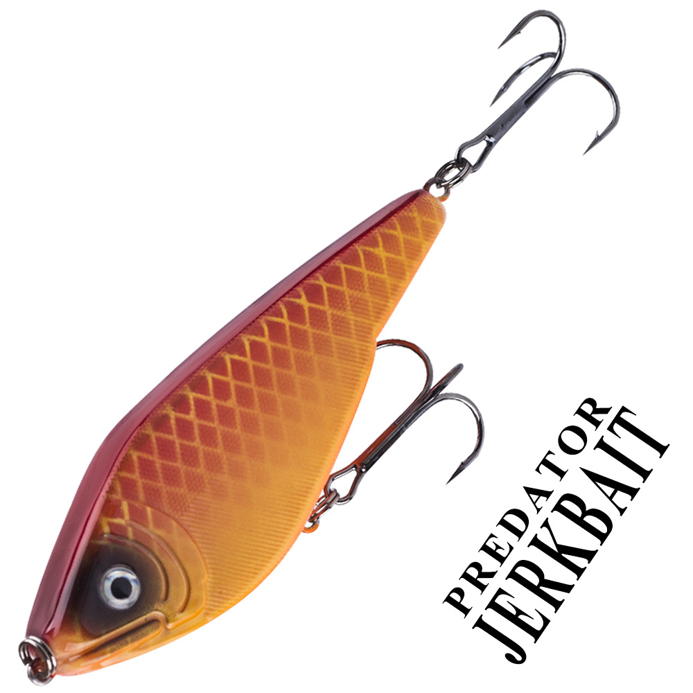 跨境路亚 9厘米 26克狗鱼jerkbait仿生路亚假饵 狗鱼鱼饵 带响珠