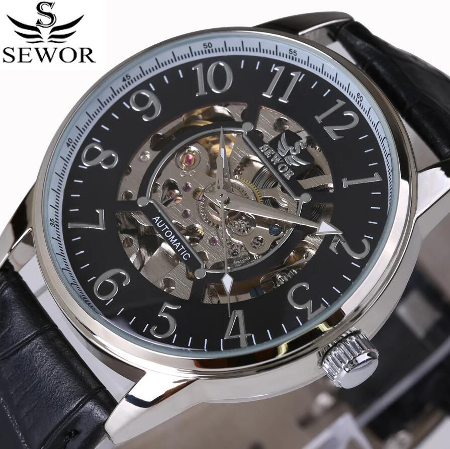 外贸爆款 新品sewor品牌男表数字刻度全自动机械表商务男士手表