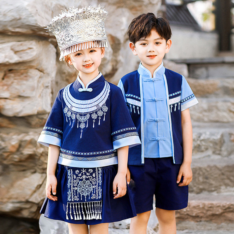 童装三月三男女童民族服装夏季中小学生六一儿童节演出服夏装