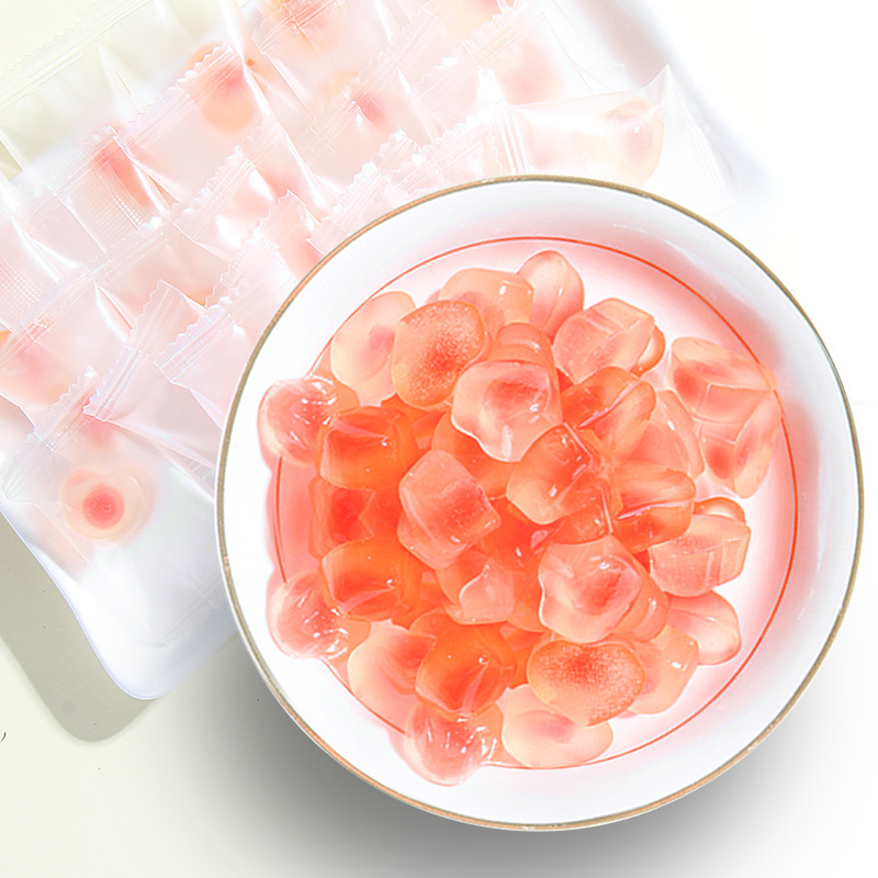胶原蛋白软糖玻尿酸软糖 白桃果味夹心软糖散装 独立包装q弹软糖