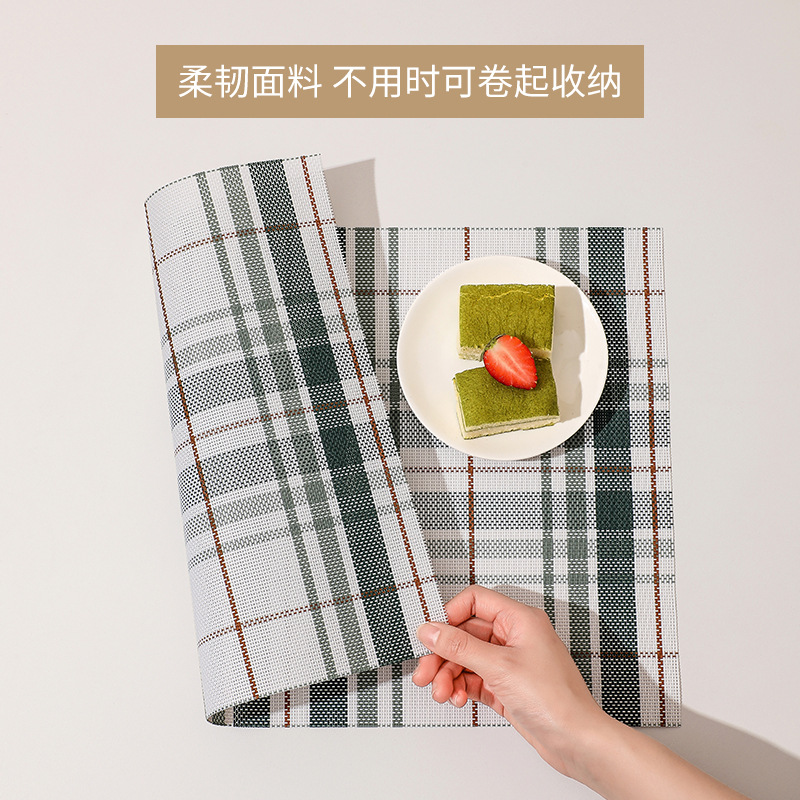 Waterproof Oil-Proof Thermal Shielded Pad Household Restaurant Anti-Scald Tea Table Non-Slip Erasable Cutting Dining Table Cushion Nordic Style