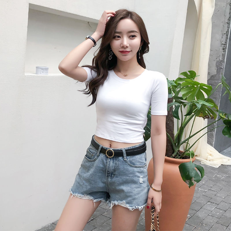 相似参谋纯棉t恤夏季大破宽松米奇印花背后镂空蝴蝶结两面穿女t恤中