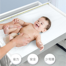 月亮船实木尿布台便携式婴儿护理台可移动新生儿抚触台宝宝操作台