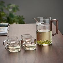 高硼硅玻璃泡茶壶厂家批发月牙公道杯茶水分离杯绿茶泡茶杯水杯