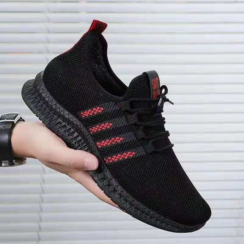 Sneaker Men's 2022 New Spring Breathable Lightweight Fashion Casual Shoes Korean Summer Running Black Shoes