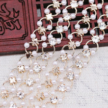 义乌金缕保色铜镀金DIY珍珠锆石圆圈链条项链发饰饰品配件B2523