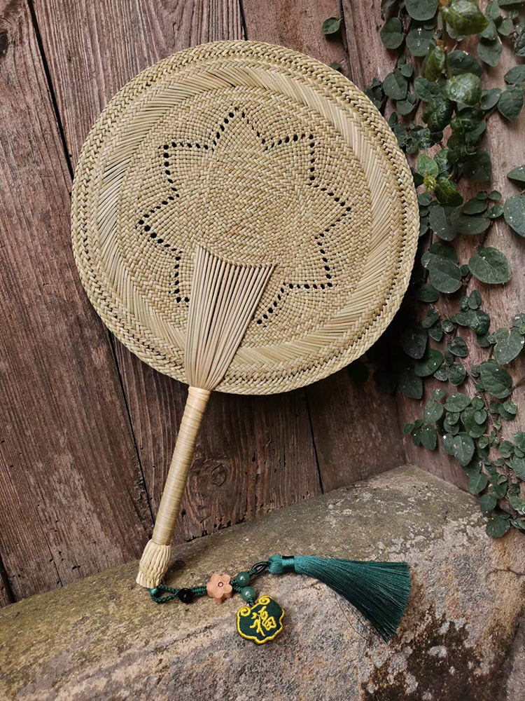 蒲扇中国风手工扇汉服古风手摇纳凉宝宝驱蚊传统草编流苏老式扇子