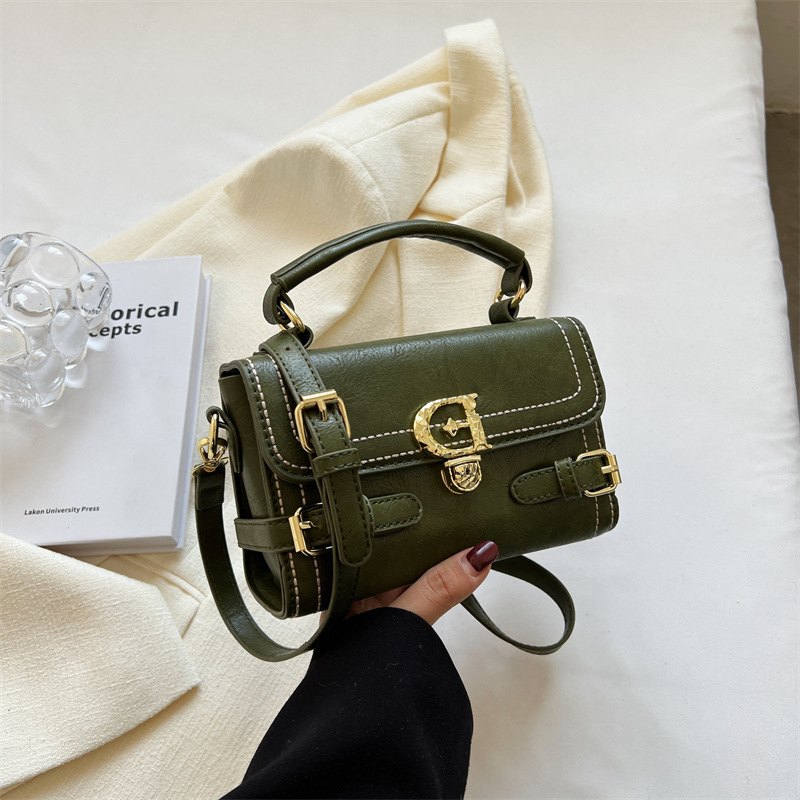 Advanced Texture Retro Small Bags Women's 2022 Autumn and Winter New Popular Hot-Selling Product All-Match Messenger Bag Portable Small Square Bag