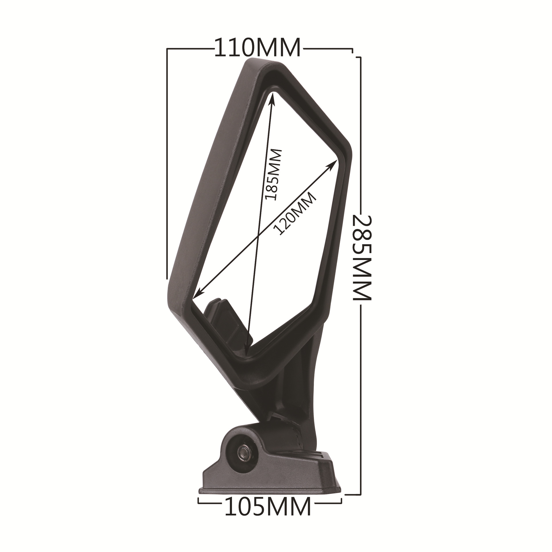跨境热卖atv/utv沙滩车广角侧可调后视镜1.75寸支架摩托车反光镜-阿里