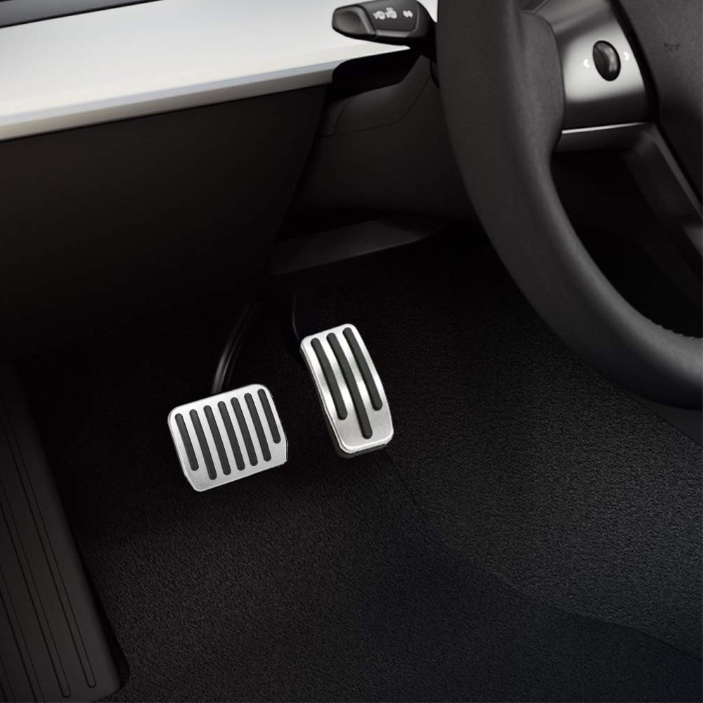 适用于特斯拉model3汽车踏板驾驶室油门刹车休息区金属脚踏板改装