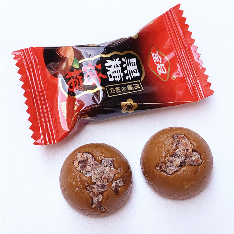 金冠黑糖话梅糖500克散装结婚喜糖零食硬糖网红食品年货糖果批发