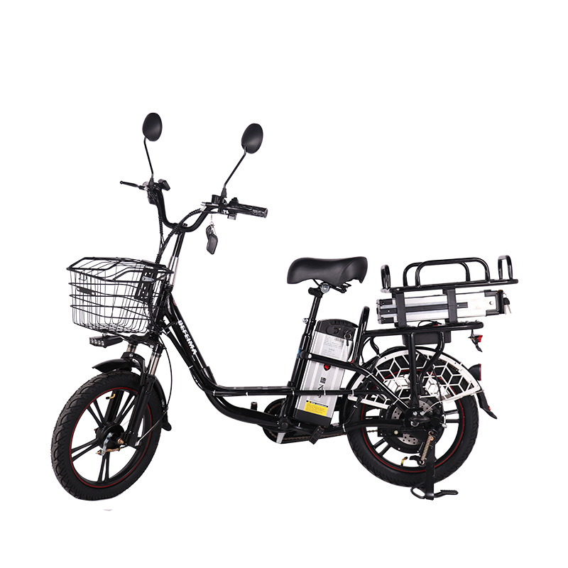 48v18寸电动自行车助力车锂电后盘式油刹出口外贸双电池