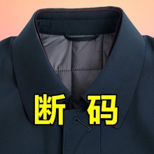 反季清仓爸爸装棉服男2023新款男装棉衣秋冬季中年扣子款棉袄外套