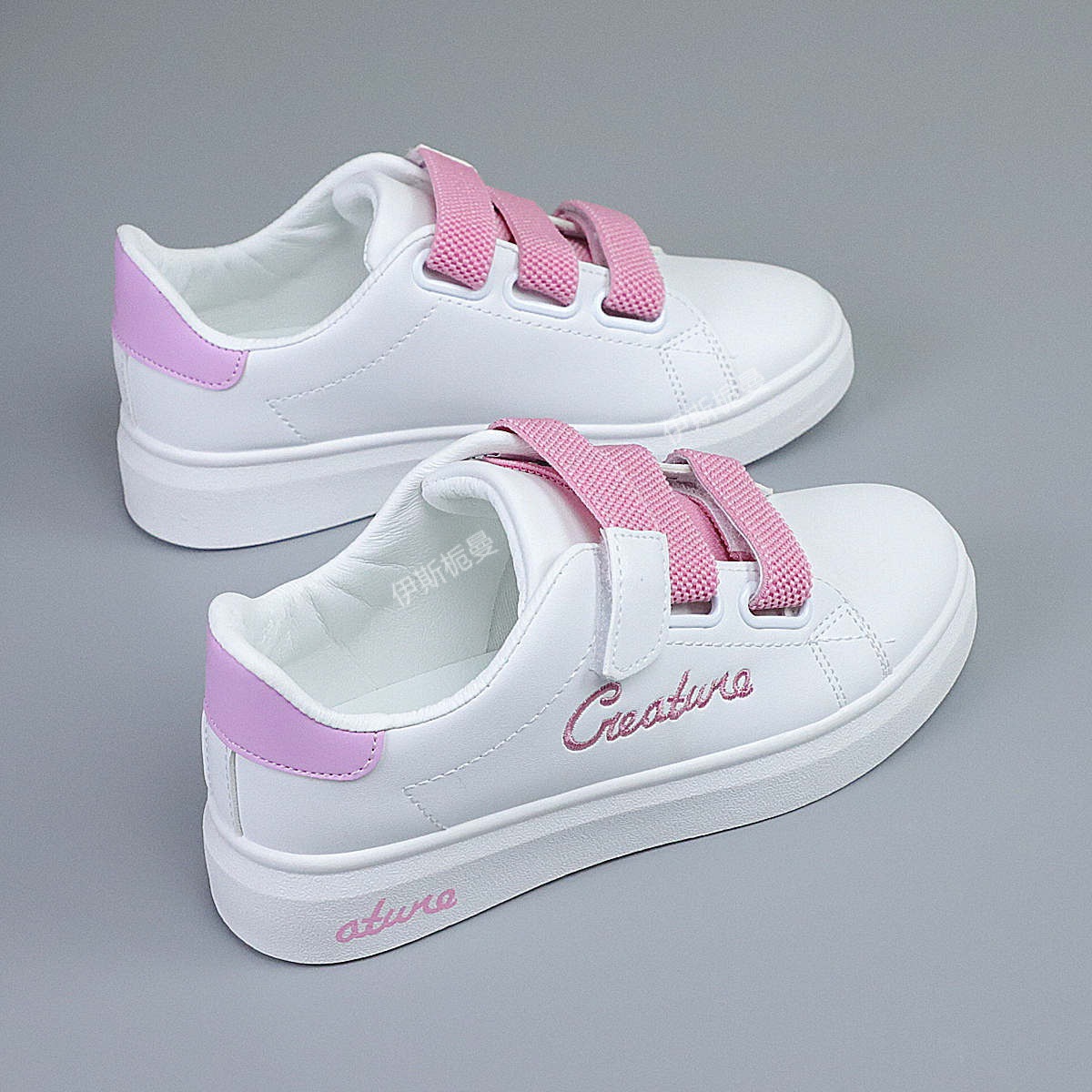 女童鞋子7春秋韩版小白鞋8儿童休闲皮面透气运动鞋学生9-10-11岁