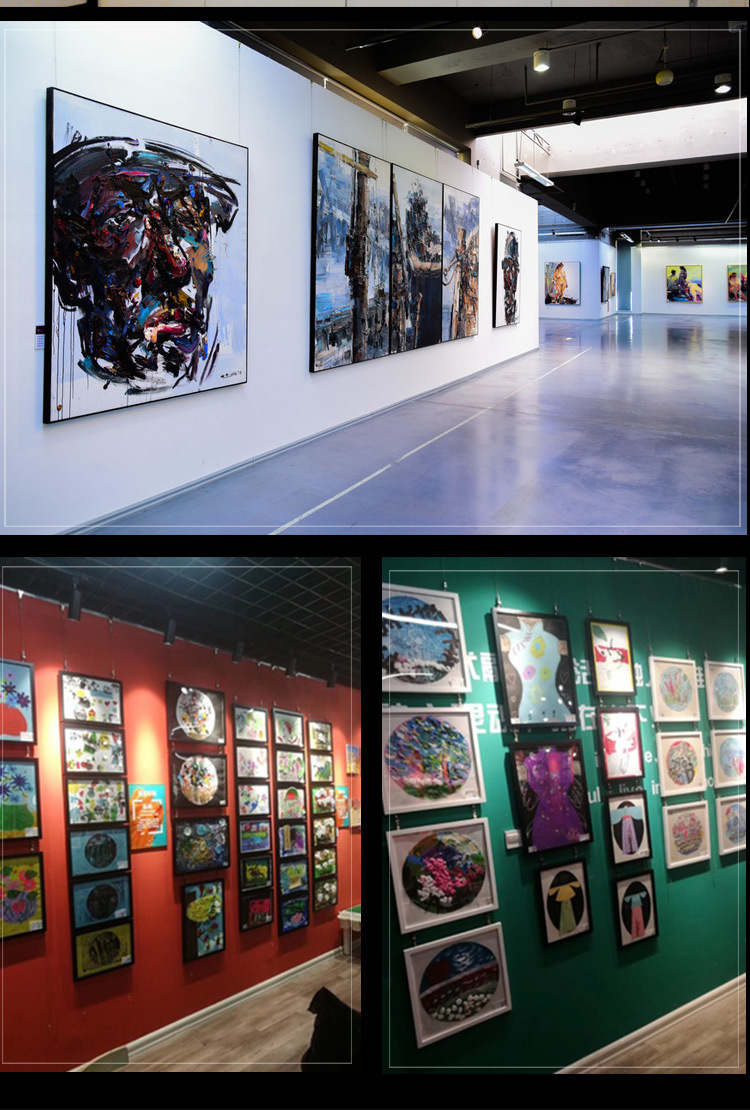 铝合金挂画轨道吊轨画展挂画器挂镜线点击轨l型滑轮吊轮挂画导轨