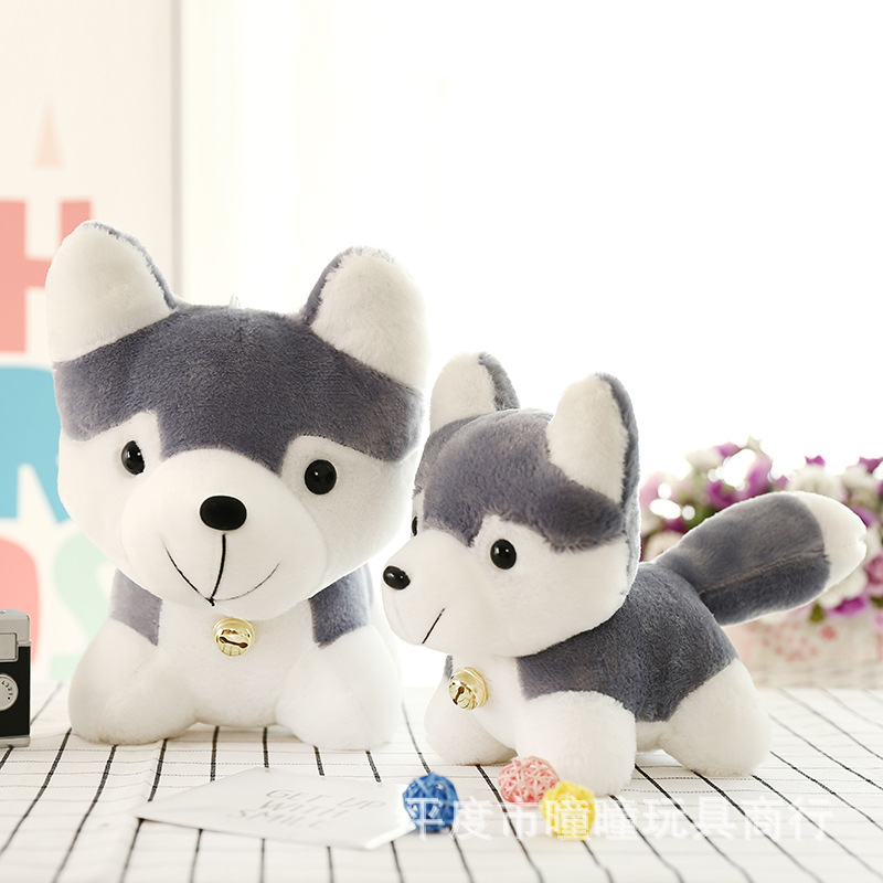 wholesale husky doll erha children‘s plush toys dog large simulation animal ragdoll doll pillow