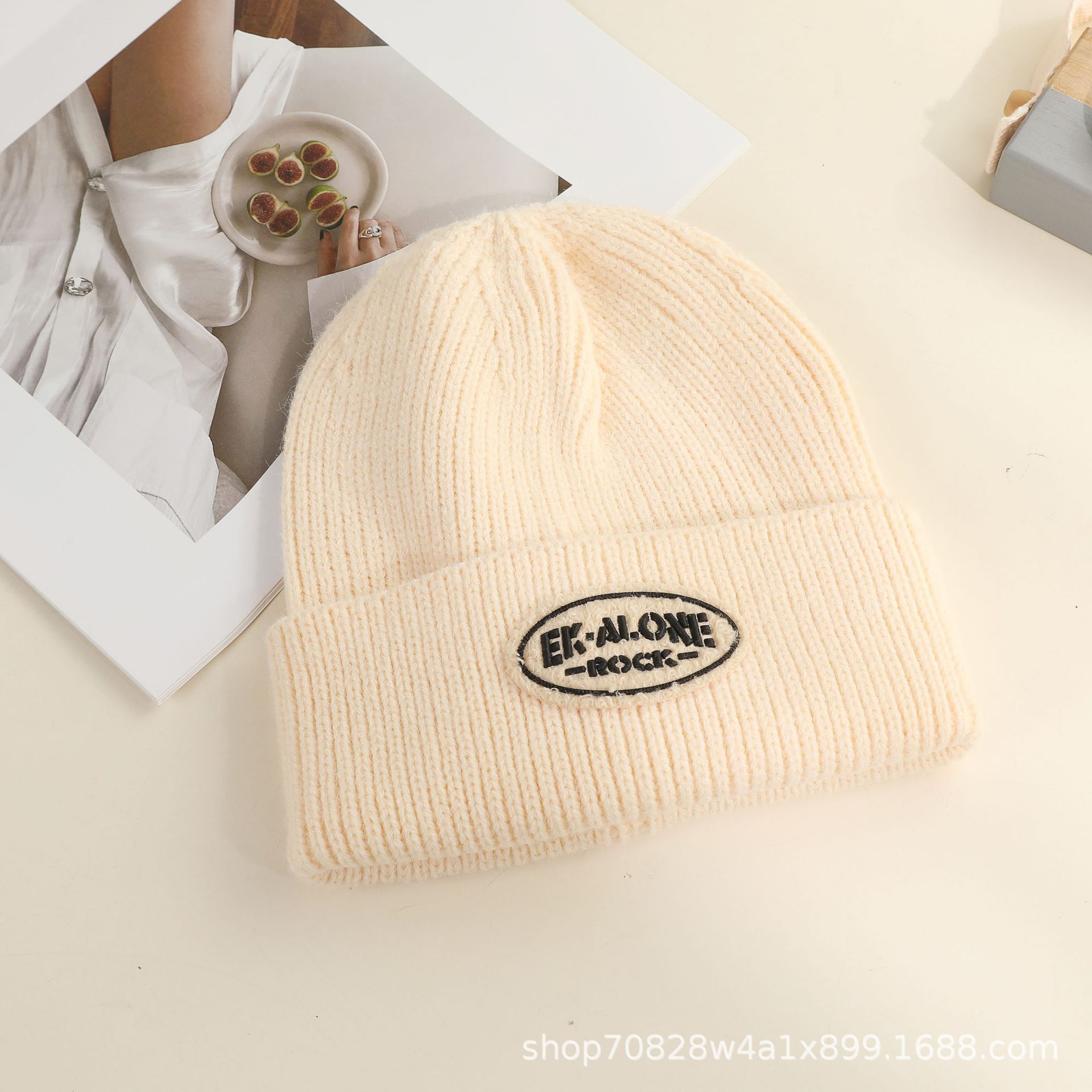 Face-Looking Small Knitted Woolen Cap Korean Style New Trendy Autumn and Winter Wild Suitable for round Faces Japanese Style Temperament Warm Hat