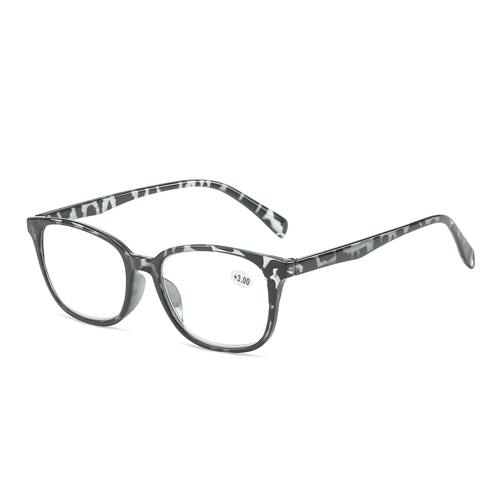 New Simple Transparent Leopard Print HD Plastic Tooth Reading Glasses Men and Women Same Portable Fashion Presbyopic Glasses Wholesale