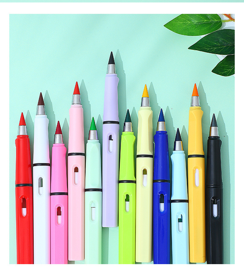 12-Color Sharpening-Free Erasable Pencil