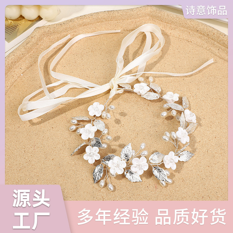 韩版时尚潮流花环女头花合金发饰新娘发箍饰品水钻头饰配件批发