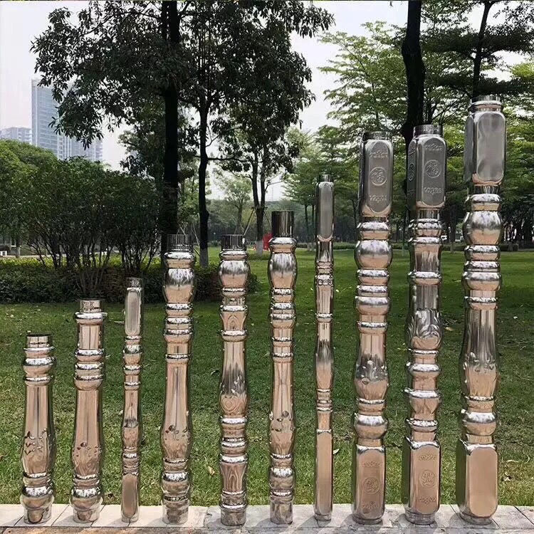不锈钢罗马柱304不锈钢围栏欧式水涨柱楼梯起步柱隔离栅栏柱