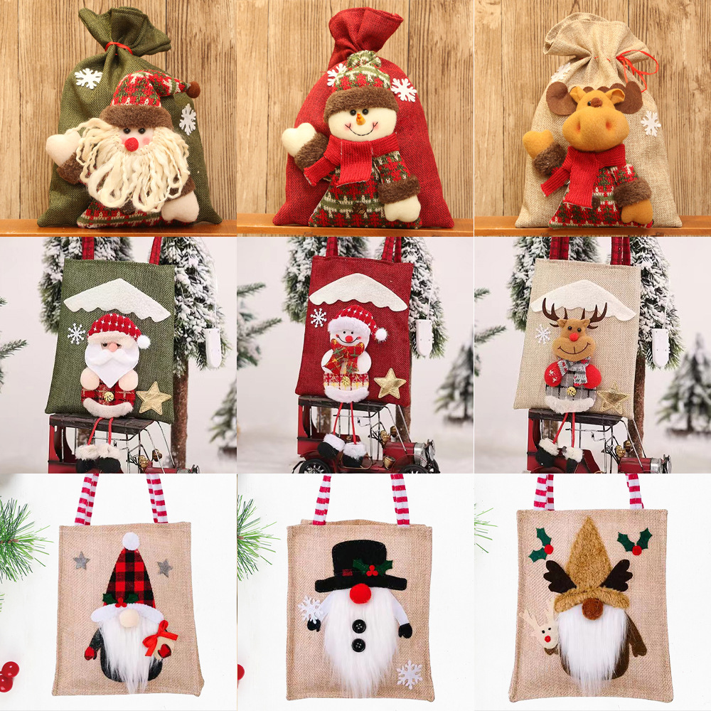 Christmas Apple Bag Cartoon Doll Domestic Live Broadcast Gift Bag Candy Bag Kindergarten Gifts Scene Dress up