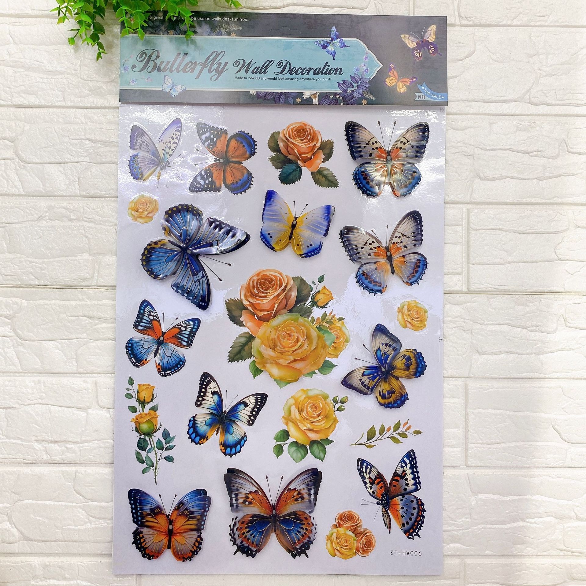 Butterfly Series Decorative Furniture Wall Stickers Pvc Butterfly Living Room Bedroom Entrance Wall Decorative Three-Dimensional Layer Stickers