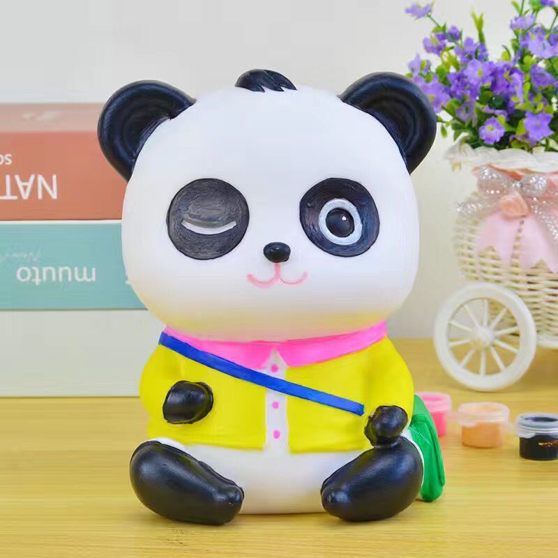 可爱萌熊猫创意儿童存钱罐卡通防摔储蓄罐成人硬币储钱罐礼物批发