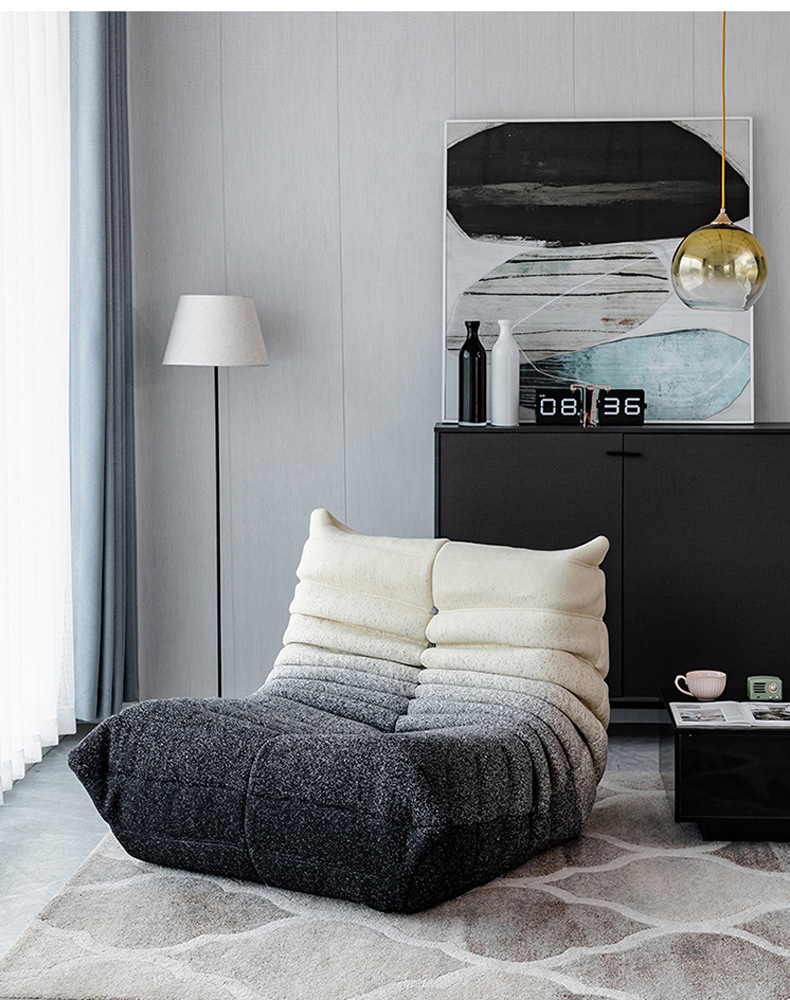 togo渐变色毛毛虫沙发懒人沙发海绵小号单人沙发椅家具批发sofa