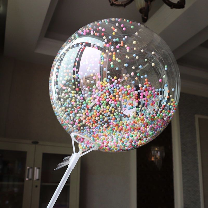 Internet Celebrity round High Transparent Bounce Ball 13-Inch 18-Inch 20-Inch 24-Inch Bouquet Balloon Holiday Decoration Party Layout