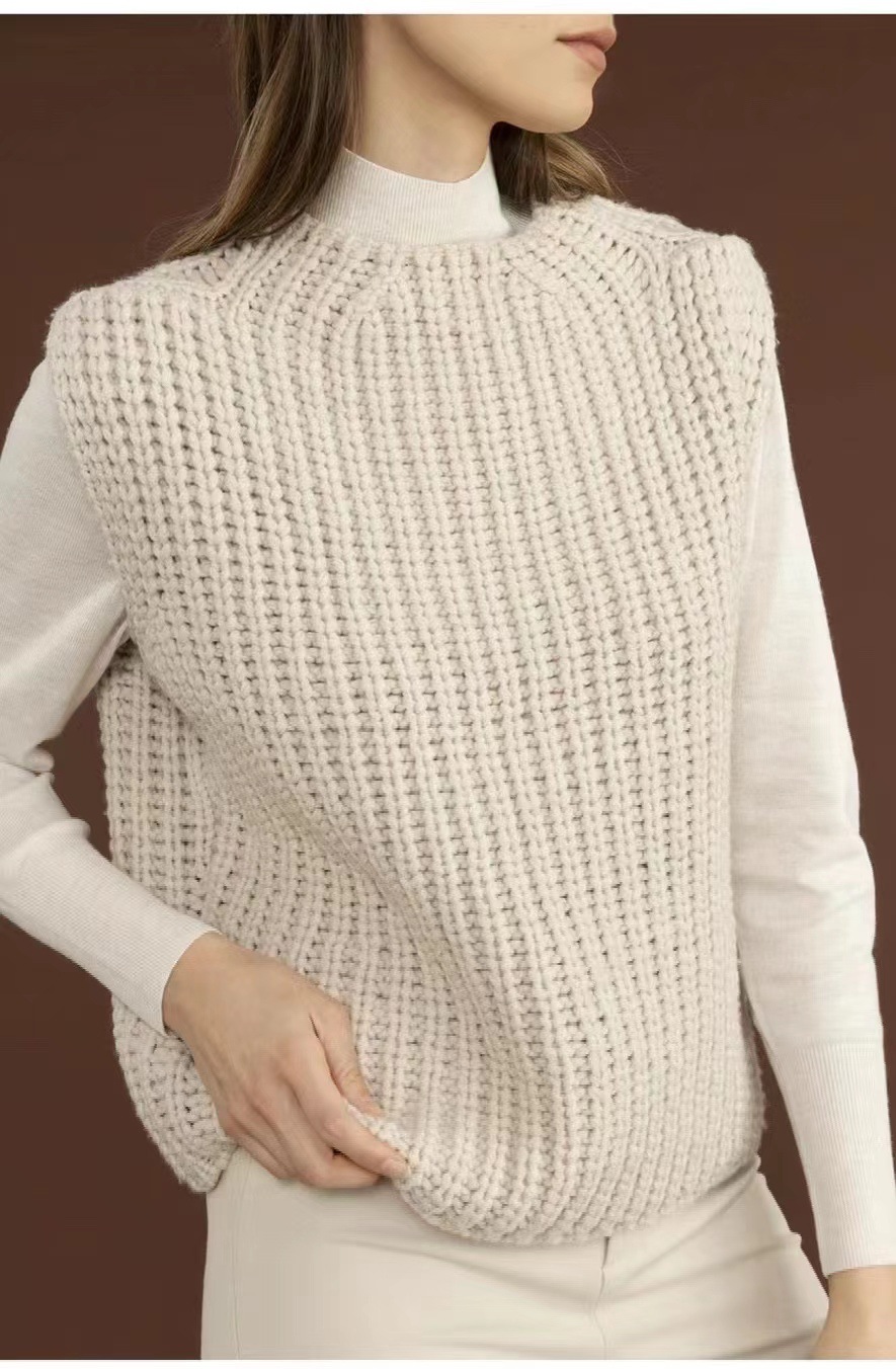 纯手工编织短毛衣图片