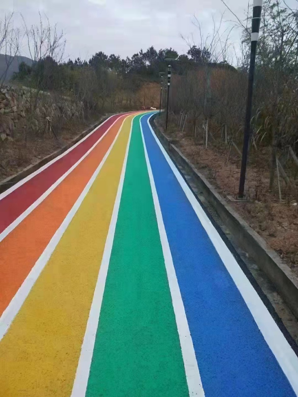 全国施工沥青路面改色水泥路面改色公园路面跑道改色透水地坪