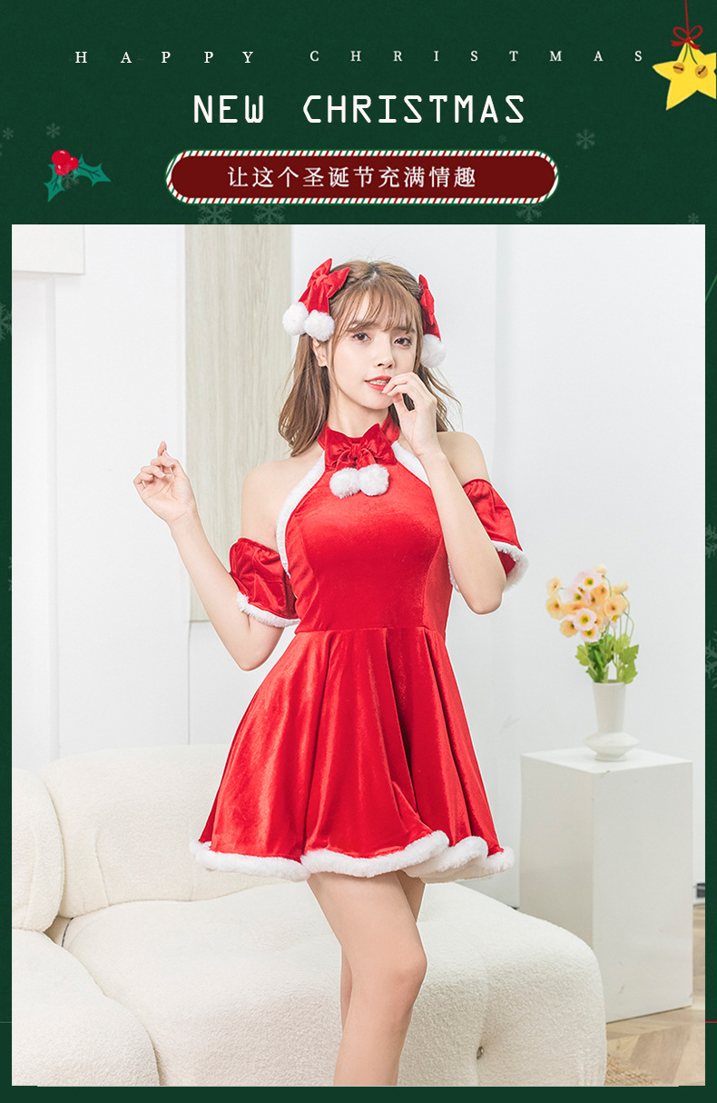 新款圣诞装女士情趣内衣日本圣诞节派对制服演出服cos圣诞服制服