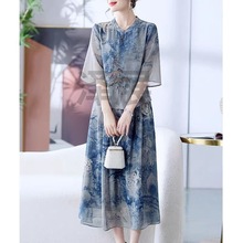 澤譫中年妈妈半身裙两件套装新中式国风贵夫人裙子中老年女装夏装
