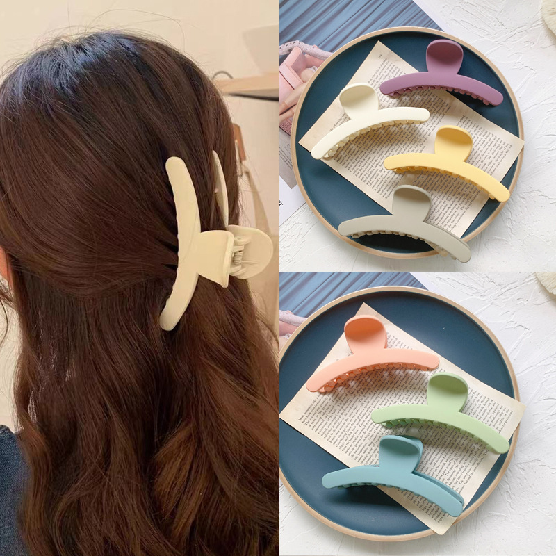 Cream Color Grip Ins Simple All-Match Hair Claw Sweet Internet Celebrity Palette Hair Clip Hairpin Hair Accessories