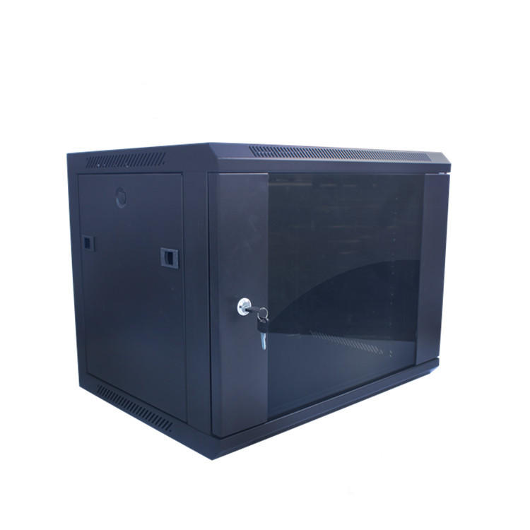 9u机柜 19寸壁挂式机柜 钢化玻璃门可拆装网络墙柜 4u-15u