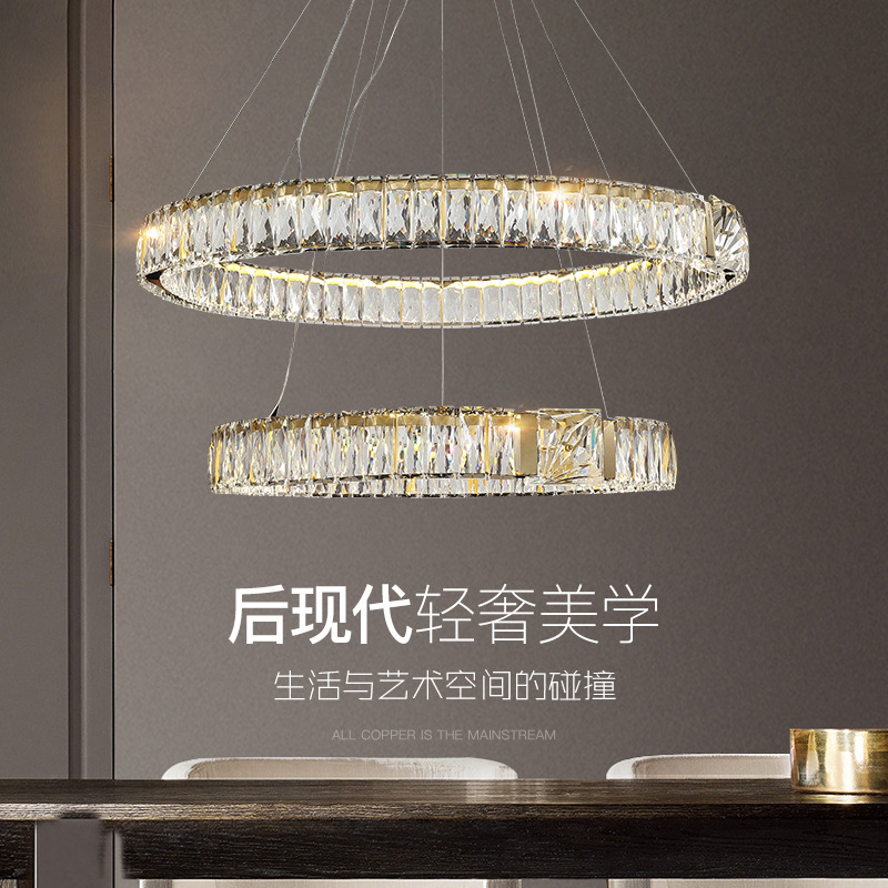 Crystal Chandelier Post-Modern Light Luxury Living Room Simple Atmosphere Restaurant Ideas Personality Designer Bedroom Pendant Lamp