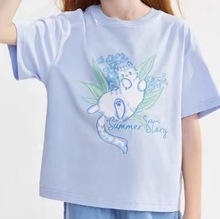 0513013-鸟 童圆领小猫短袖T恤
