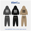TILANI Children's clothing Europe and America Chaopai 22AW Autumn and winter keep warm Plush Large men and women Hooded Sweater sweatpants  suit