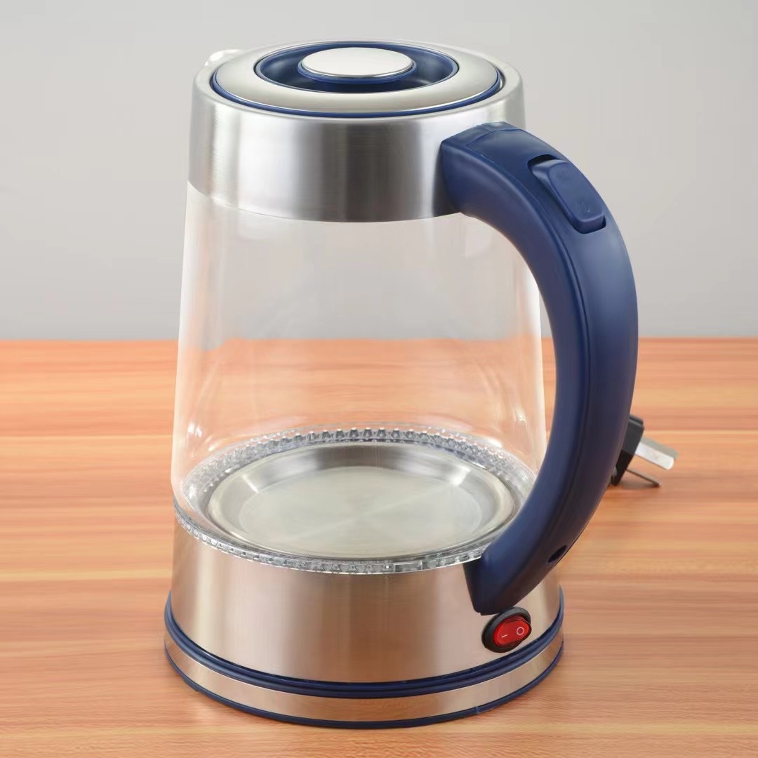 glass electric kettle 玻璃电热水壶蓝光跨境出口中性包装小批量