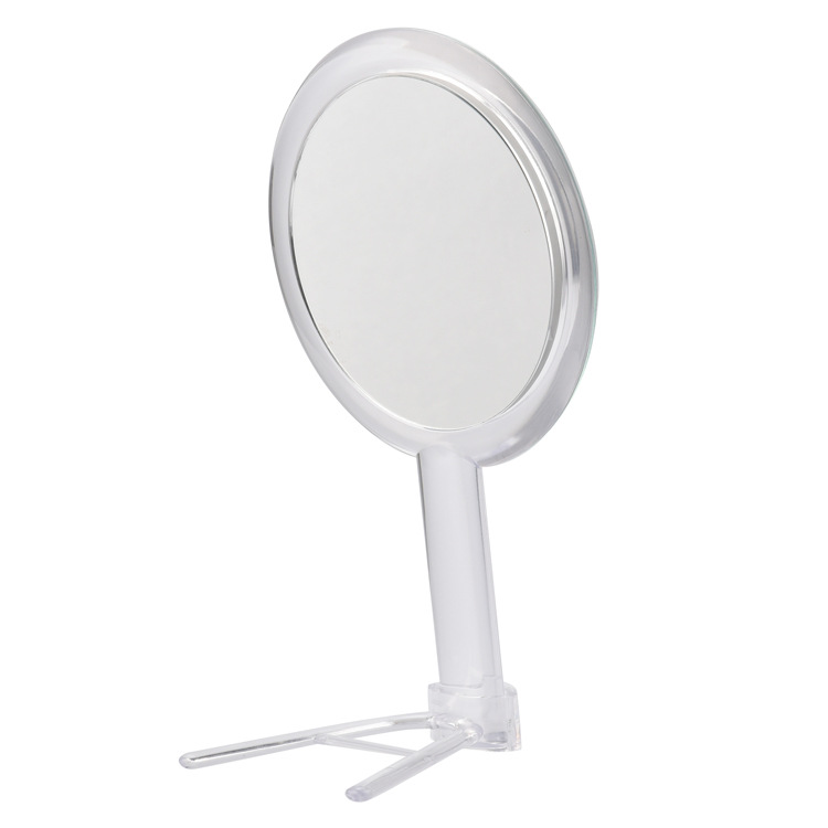 厂家批发亚克力双面镜子亚克力化妆镜透明放大镜平面镜便携折叠镜