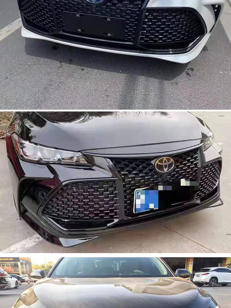 适用丰田亚洲龙美版蜂窝中网前脸改装饰trd运动包围专用套件外观